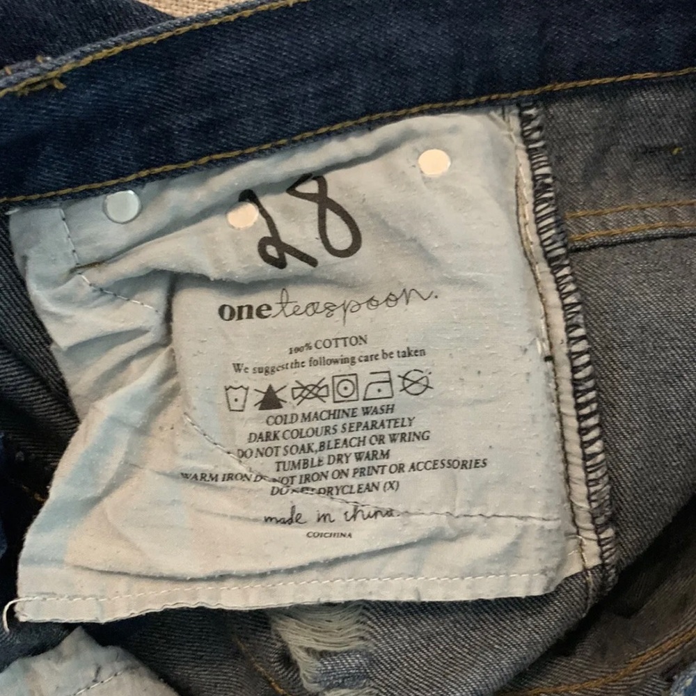 One Teaspoon Womens 28 Jeans Ankle Zip - Picture 5 of 5